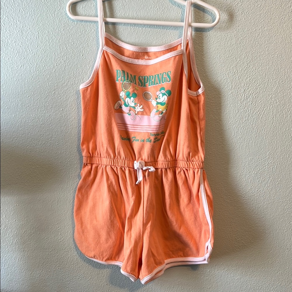 Kids Orange Minnie MousePalm Springs Romper